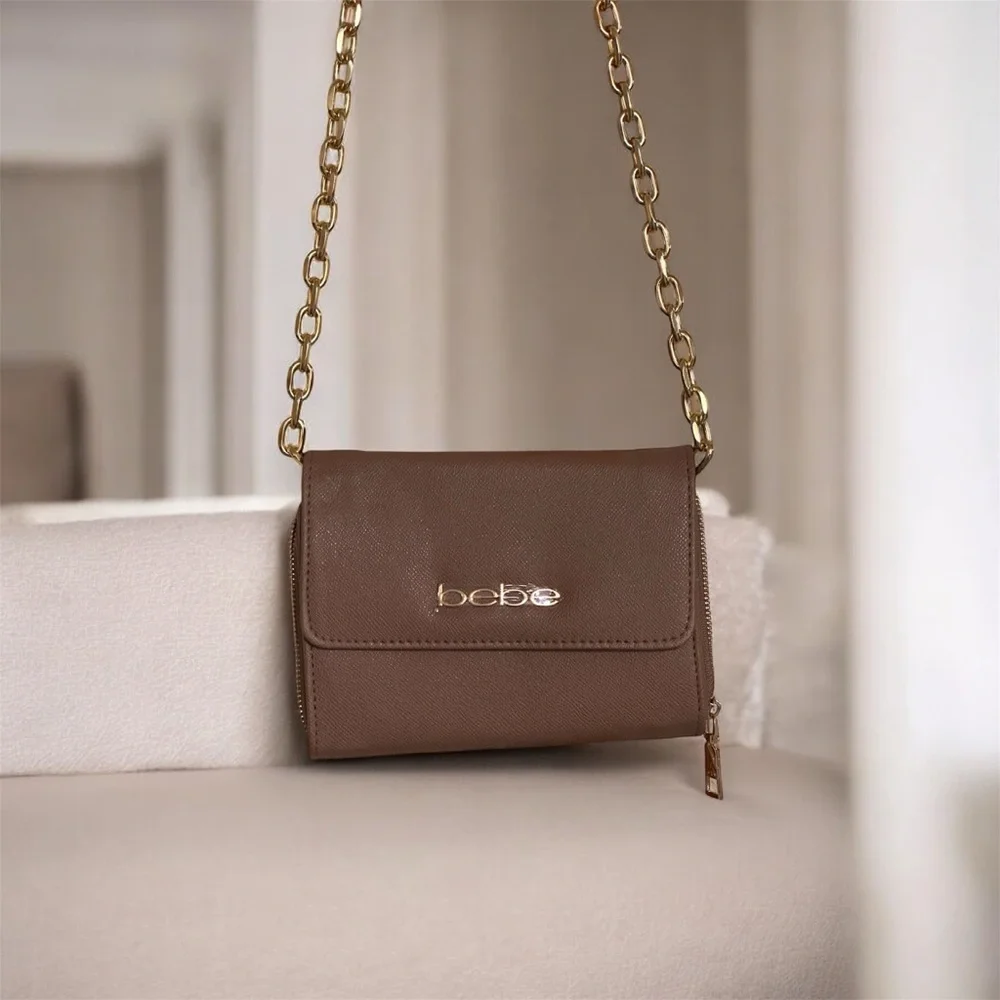 Bebe Chocolate Brown Crossbody Bag - Picture 7 of 12